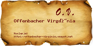 Offenbacher Virgínia névjegykártya